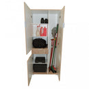 Armadio 3 Ante 1 Cassetto 75x38x174 h cm in Truciolare bilaminato Marrone chiaro