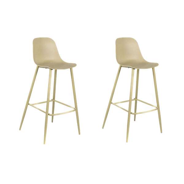 Set 2 Sgabelli 47,5x47xH91,5 cm in Polipropilene Frida Giallo