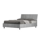 Letto Matrimoniale Francese Testata Inclinata Demas Grigio Varie Misure