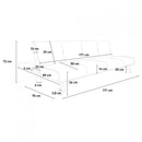 Divano Letto Clic Clac 171x75x73 cm in Tessuto Blu