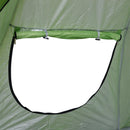 Tenda da Spiaggia con Corde e Paletti e Finestra in Poliestere Verde 
