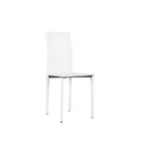 Set 4 Sedie 41x39xH90 cm in Similcuoio Net Bianco