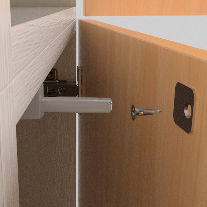 Set 10 Chiudiporta Regolazione 80 mm Magnetica in Tecnoplastica Emuca 