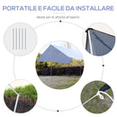 Tenda da Sole Portatile 3x3 m Impermeabile Bianco   