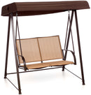 Dondolo da Giardino 2 Posti in Ferro con Tettuccio Sand Dune Ecrù