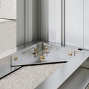 Capanno Portalegna 150x66.5x150 cm Base Rialzata e Tetto Inclinato in Acciaio Grigio Scuro      