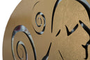 Pannello Nativity Oro 120x2x60 cm in Ferro MDF e Specchio Oro