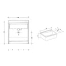 Mobile Lavatoio 83x60x87 cm 2 Ante Asse in Legno Montegrappa Acqua Edilla Bianco
