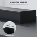 Supporto per Monitor 2 Vani 100x27x15 cm in Legno Nero  