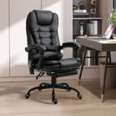 Sedia Poltrona Massaggiante da Ufficio 67x79x111-121 cm con 7 Punti Vibranti Nero
