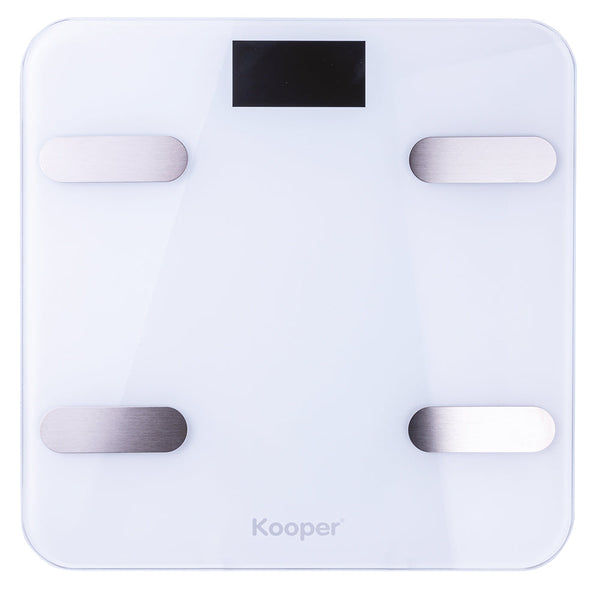 Digitale Waage Max 180 Kg aus Glas mit Bluetooth App Kooper White acquista