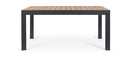 Tavolo Allungabile da Esterno 160-240x100x75h cm in Alluminio Belmar Naturale e Antracite  