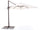 Dezentraler Gartenschirm 3x4m aus Aluminium und Ecru Senso Polyester