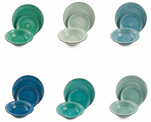 Tafelservice 18 Teile in Hard Dolomite Villa d'Este Home Tivoli Baita Aqua prezzo