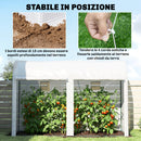Serra a Tunnel da Giardino 300x100x200 cm per Piante e Orto con 2 Porte Avvolgibili e 4 Finestre in PE Bianco      