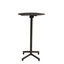 Tavolo Alto Vega Ø60x102 h cm in Acciaio Taupe