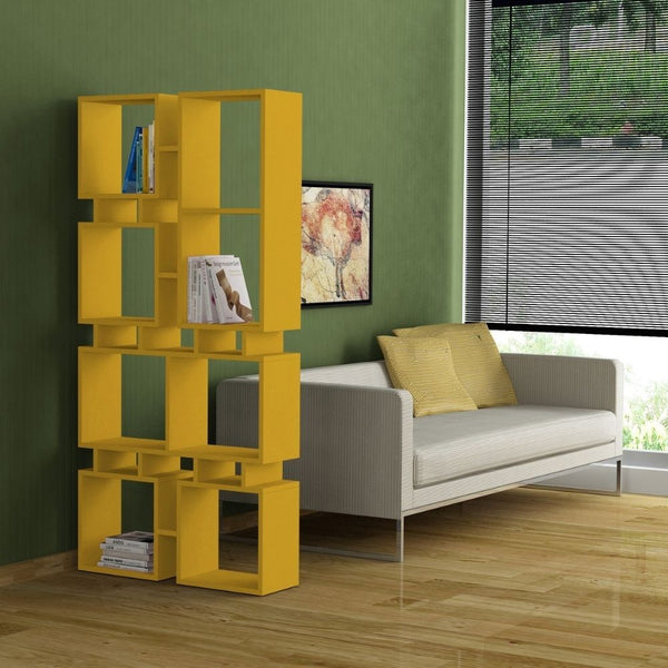 acquista Libreria bifacciale 79x166,5 cm Rail mostarda