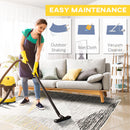 Tappeto Pelo Corto per Interni 200x140 cm in Poliestere Grigio Giallo Bianco