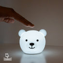Luce Notturna per Bambini Bor L'Orso Luce Multicolore e Timer con USB Bianco      