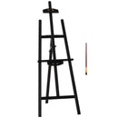 Cavalletto Treppiede da Pittura 51,5x71,5x134,5 cm in Legno di Pino Nero
