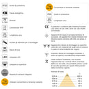 Applique Led Kuma Rotondo Braccio Flessibile Sensore Touch Luce Bianca Naturale Plastica Nero Emuca