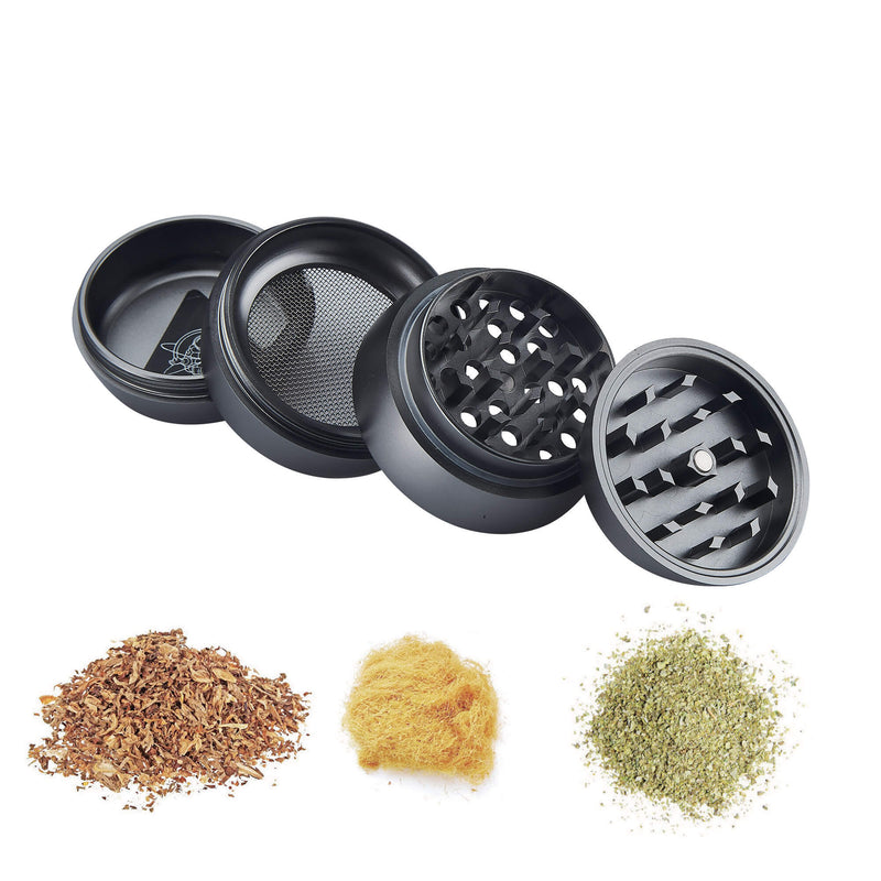 Grinder Ø40 mm 4 Livelli per Spezie Erbe e Tabacco Argento