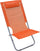 Sedia Mare Spiaggina Pieghevole 68x48x72 cm con Cuscino in Acciaio e Textilene Arancione