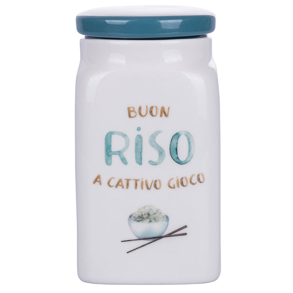 sconto Barattolo Riso 9,5x9,5x18 cm in New Bone China VdE Tivoli 1996 Le Travisate Bianco