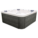 Vasca Idromassaggio Monoblocco Calypso per 5 Persone 200x200x82 cm in Acrilico US Color Legno      