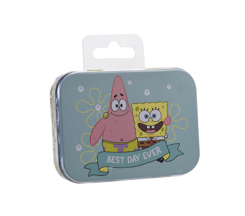 Set 12 Box Spongebob per Bambini con 24 Cerotti Ciascuno 2 Misure in Metallo