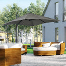 Ombrellone da Giardino Decentrato 245x245x248 cm in Alluminio Grigio
