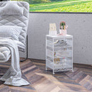 Carrello da Cucina Portaoggetti 3 Livelli 34x29,5x57,5 cm in Truciolato e Acciaio Bianco