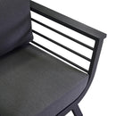 Set Salotto da Giardino 2 Poltrone e Tavolino in Alluminio Riverside Antracite