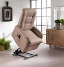 Poltrona Alzapersona Elettrica 1 Motore in Similpelle Tortora