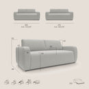 Divano Letto 3 Posti 215x93x100 cm in Tessuto Marrone