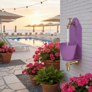 Fontana a Parete da Giardino con Rubinetto Belfer 42/PR Viola