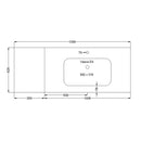 Mobile da Bagno sospeso Bali 01C Twist Platino TFT