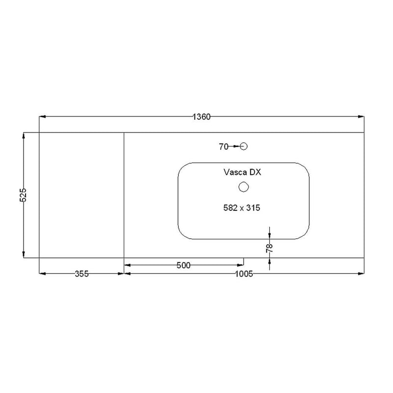 Mobile da Bagno sospeso Bali 01C Twist Platino TFT