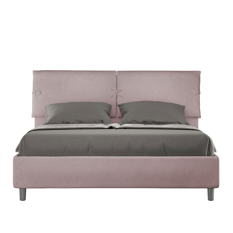 Letto Matrimoniale con Alzata Comoda Imbottito in Microfibra Sleeper Glicine Varie Misure