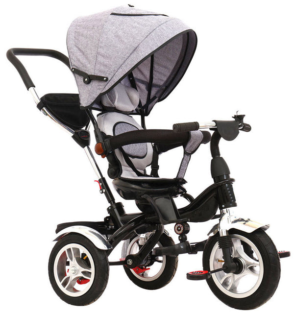 prezzo Kidfun Deluxe Grauer Dreirad-Kinderwagen mit 360° drehbarem Sitz