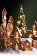 Mini Albero di Natale Decorativo con Led 65 cm Abete Verde