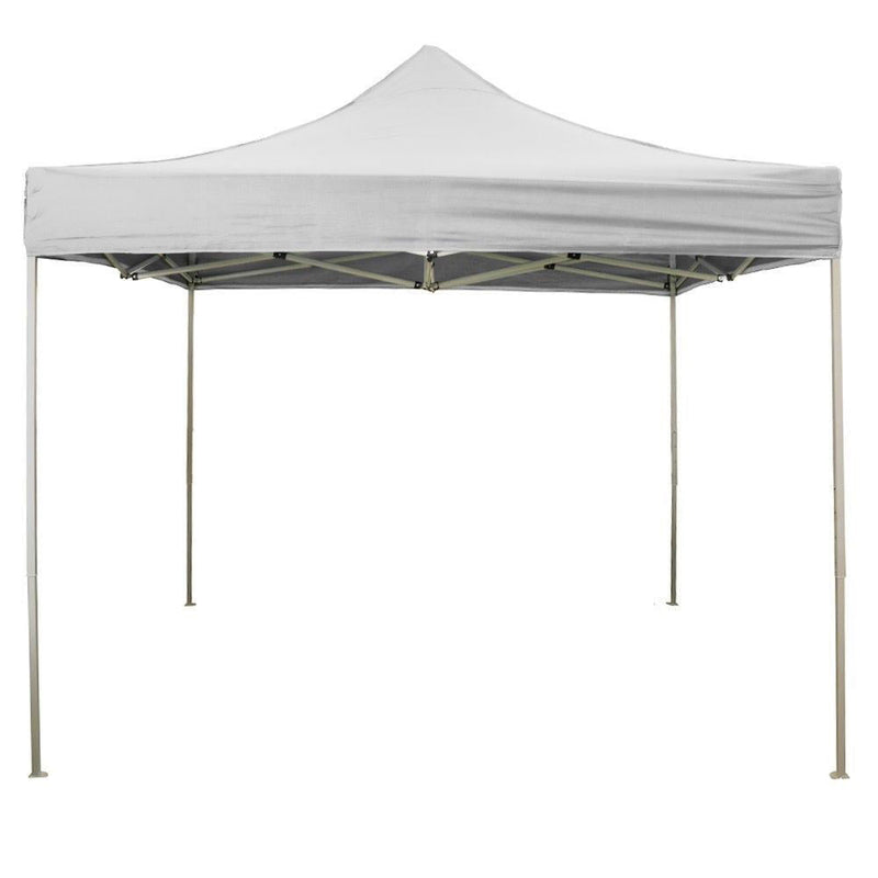 Gazebo Richiudibile Pieghevole 3x4,5m in Acciaio e PVC Impermeabile Bianco