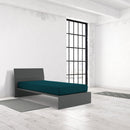 Lenzuolo Sotto con Angoli ed Elastico Tinta Unita Verde Petrolio