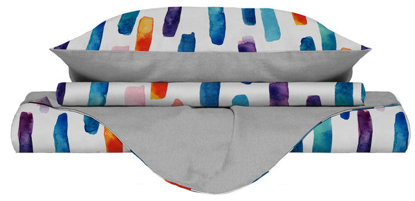 online Doppelbettbezug mit Aufdruck auf Tasche und Kissenbezügen