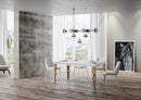 Tavolo 160x90x77 cm Tavolo Karamay Fix Bianco Frassino