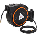 Avvolgitubo Automatico Retrattile 20 m Max 300 Bar Montaggio a Parete e Ruotabile di 180° in PP Nero e Arancione      