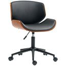 Sedia Scrivania Girevole 52x54x74-84A cm Senza Braccioli Stile Moderno in Pelle PU Nero      