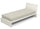 Unteres Blatt mit Ecken und elastischer Volltonfarbe Creme