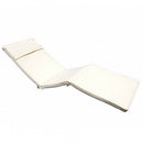 Cuscino Real Lettino 194,5x59x4 cm in Poliestere Ecrù
