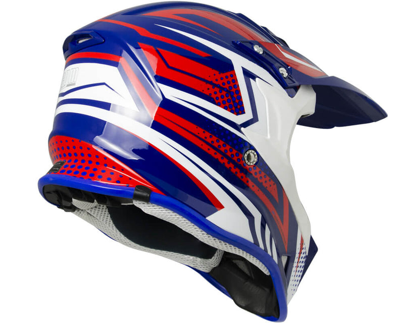 Casco Integrale per Moto Cross con Frontino CGM Freeway 601S Rosso